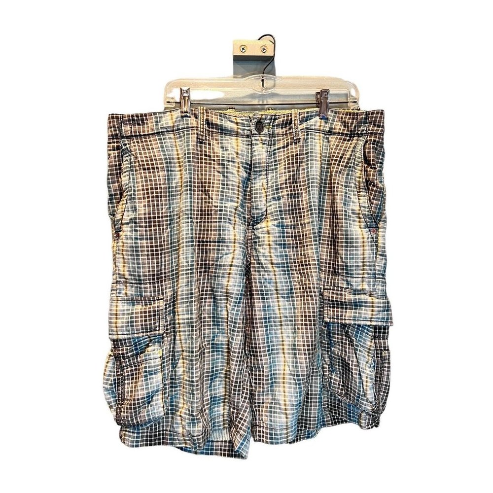 Tommy Bahama Mens Seersucker Shorts Multicolor Check‎ Flat Front Size 38